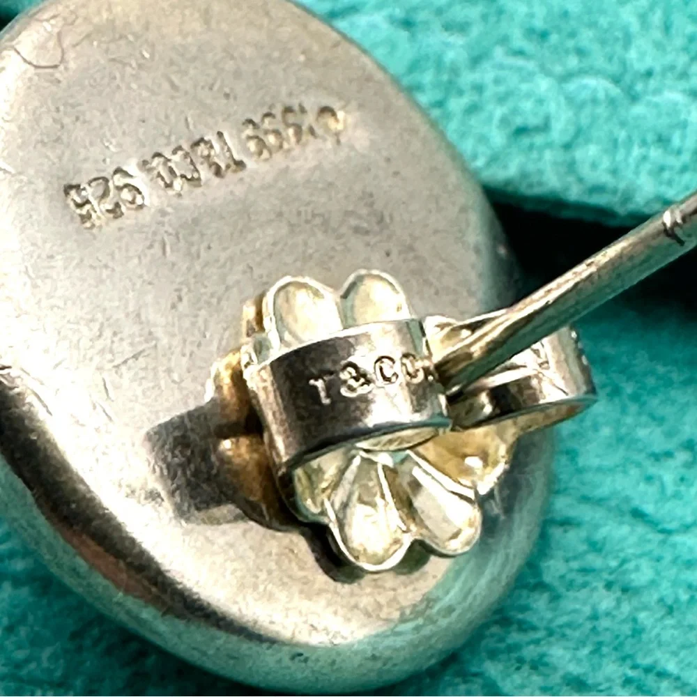 Tiffany & Co Silver Spiral Cone Stud Earrings - Picture 6 of 7